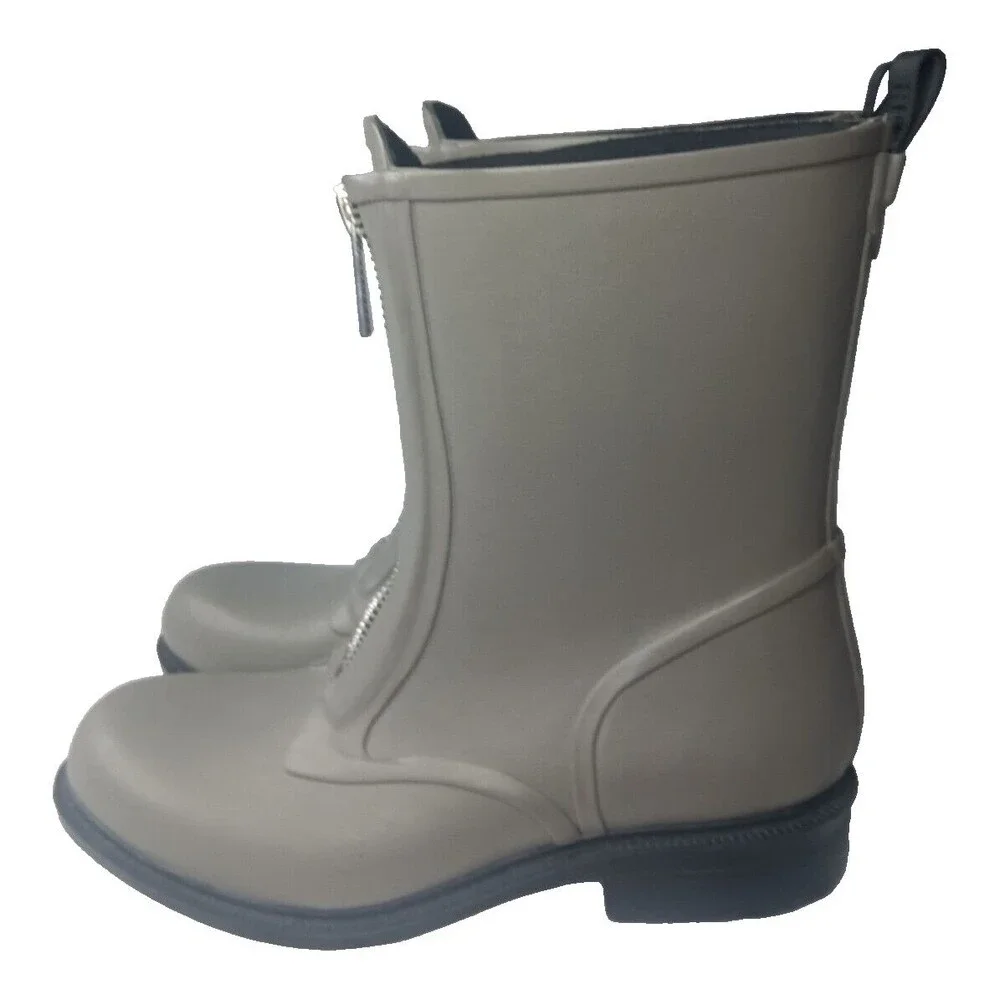 FRYE Storm Zip Rain Boots  Women's Size 10 M Grey